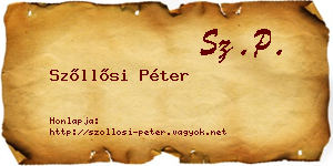 Szőllősi Péter névjegykártya